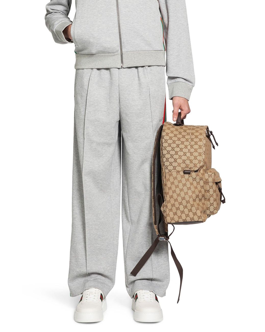 Gucci Gray Cotton Sweatpants for men
