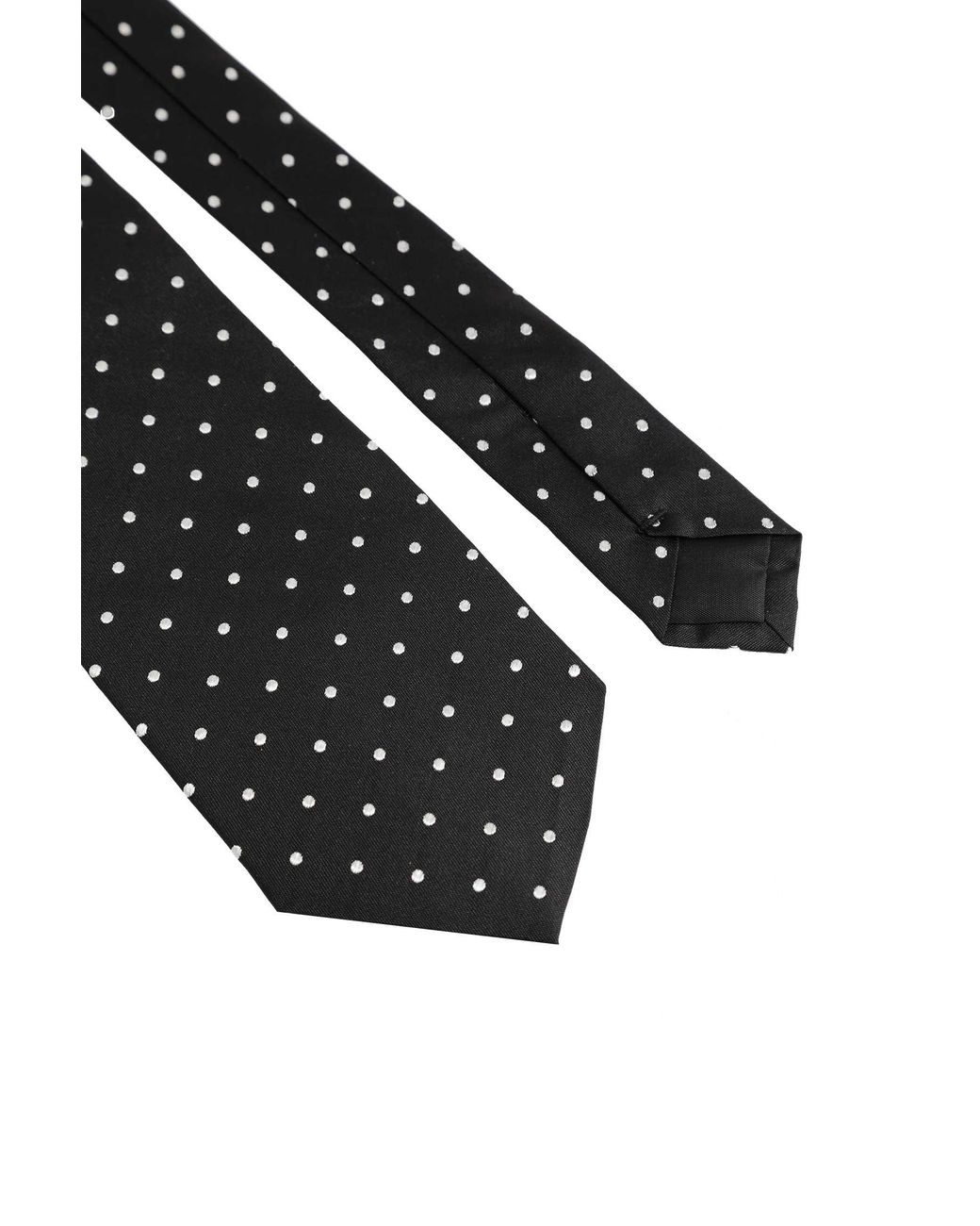 Junya Watanabe Black Polkadot Silk Tie for men