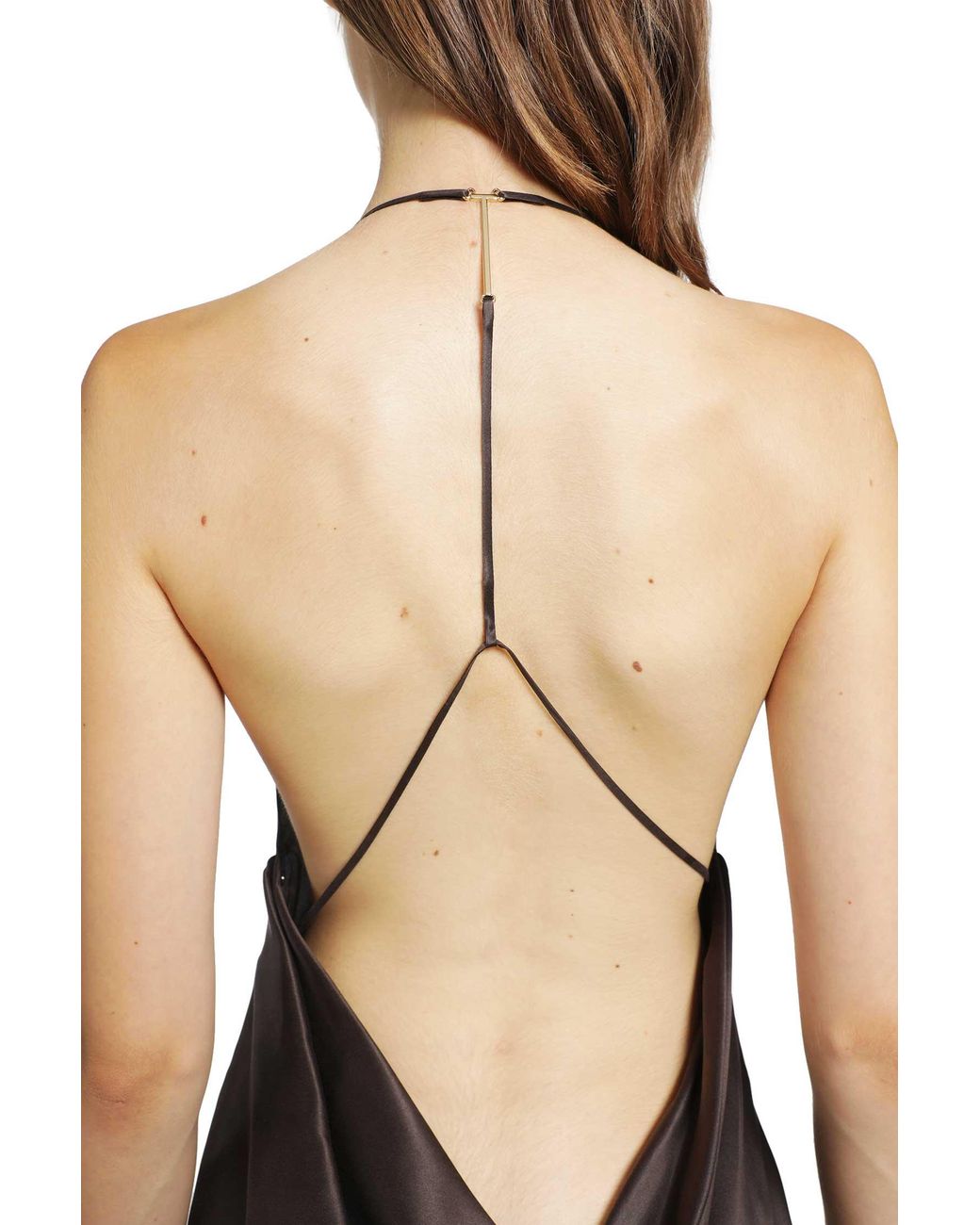 Tom Ford Black Silk Satin Halterneck Evening Dress