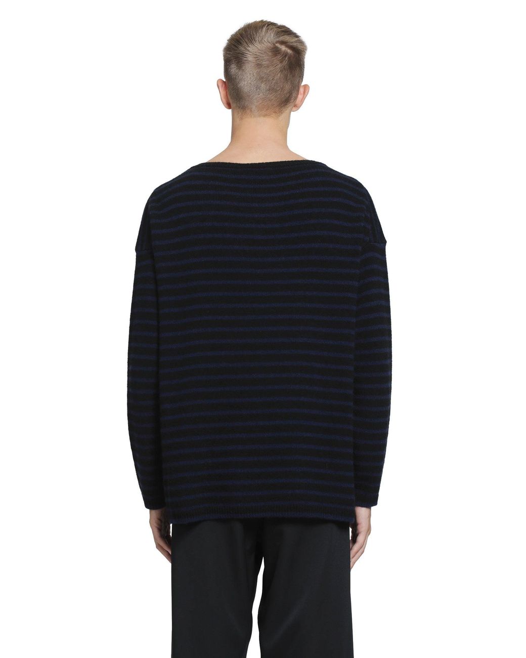 Undercover Black Striped Knit Sweater for men
