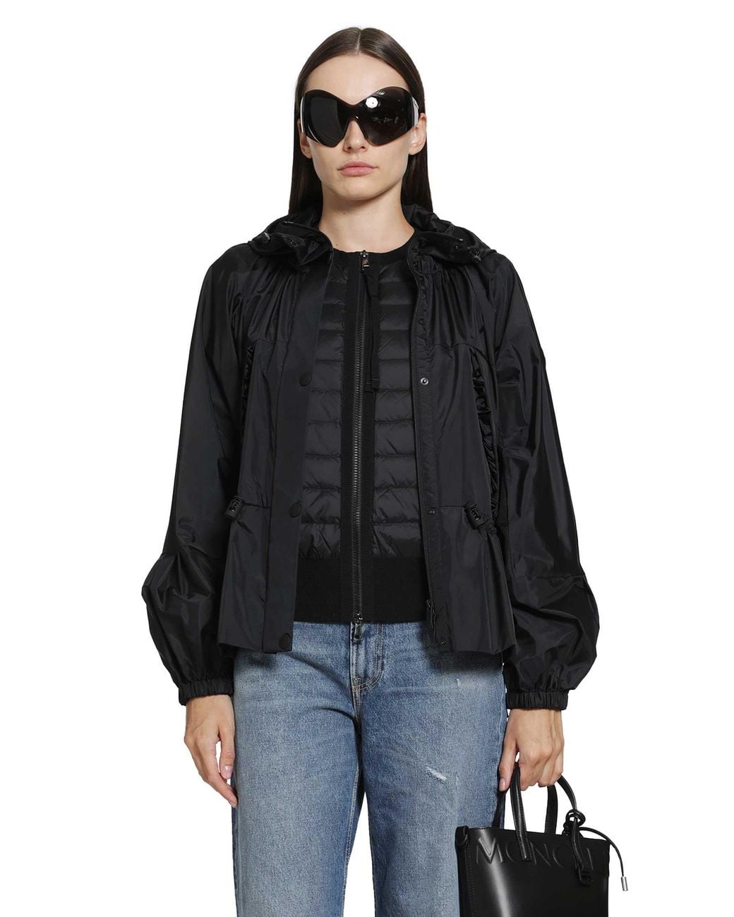 Moncler Black Imaginaire Canvas Short Parka