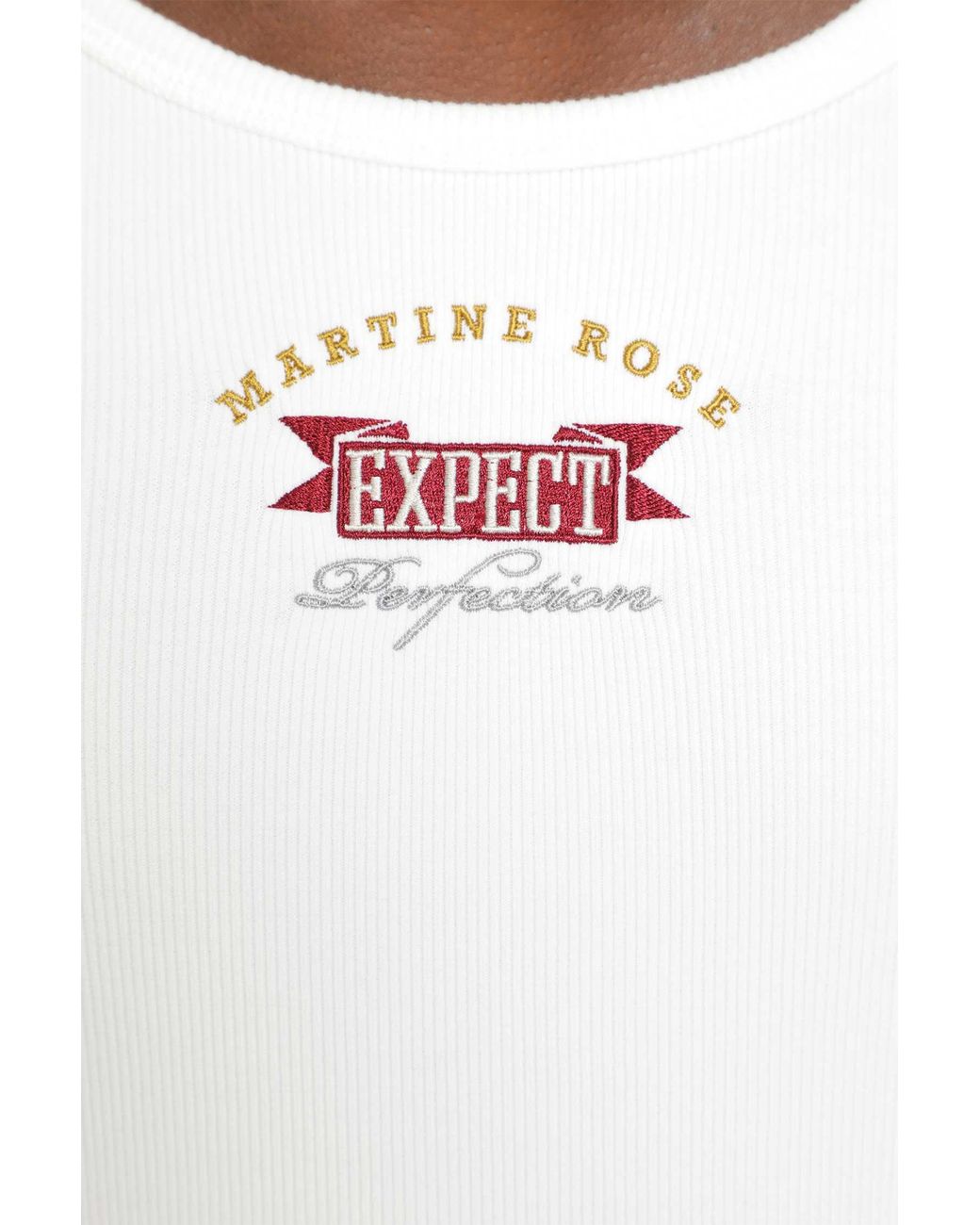 Martine Rose White Expect Perfection Vest for men