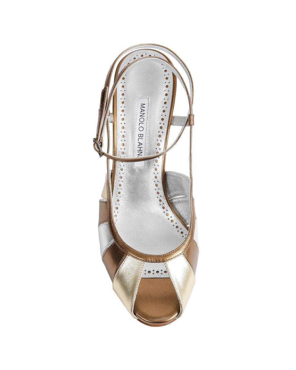 Manolo Blahnik Metallic Coludadhi Sandals
