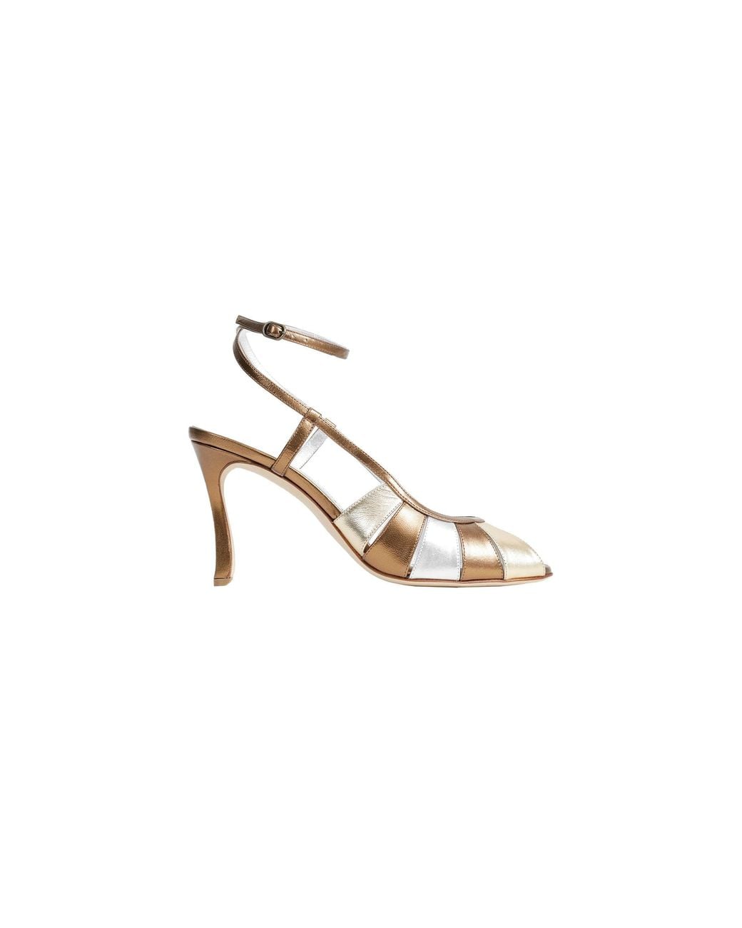 Manolo Blahnik Metallic Coludadhi Sandals