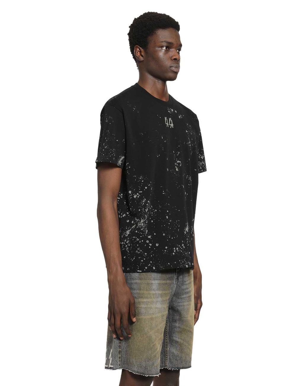 44 Label Group Black T-Shirt Stain 44 for men