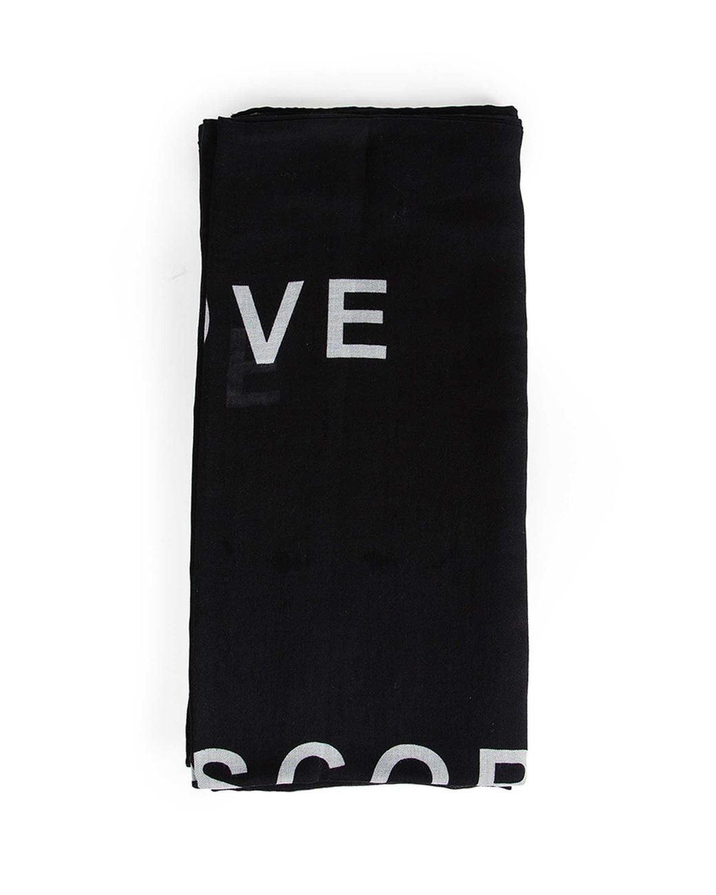 Rick Owens Black Temple Printed Scarf for men