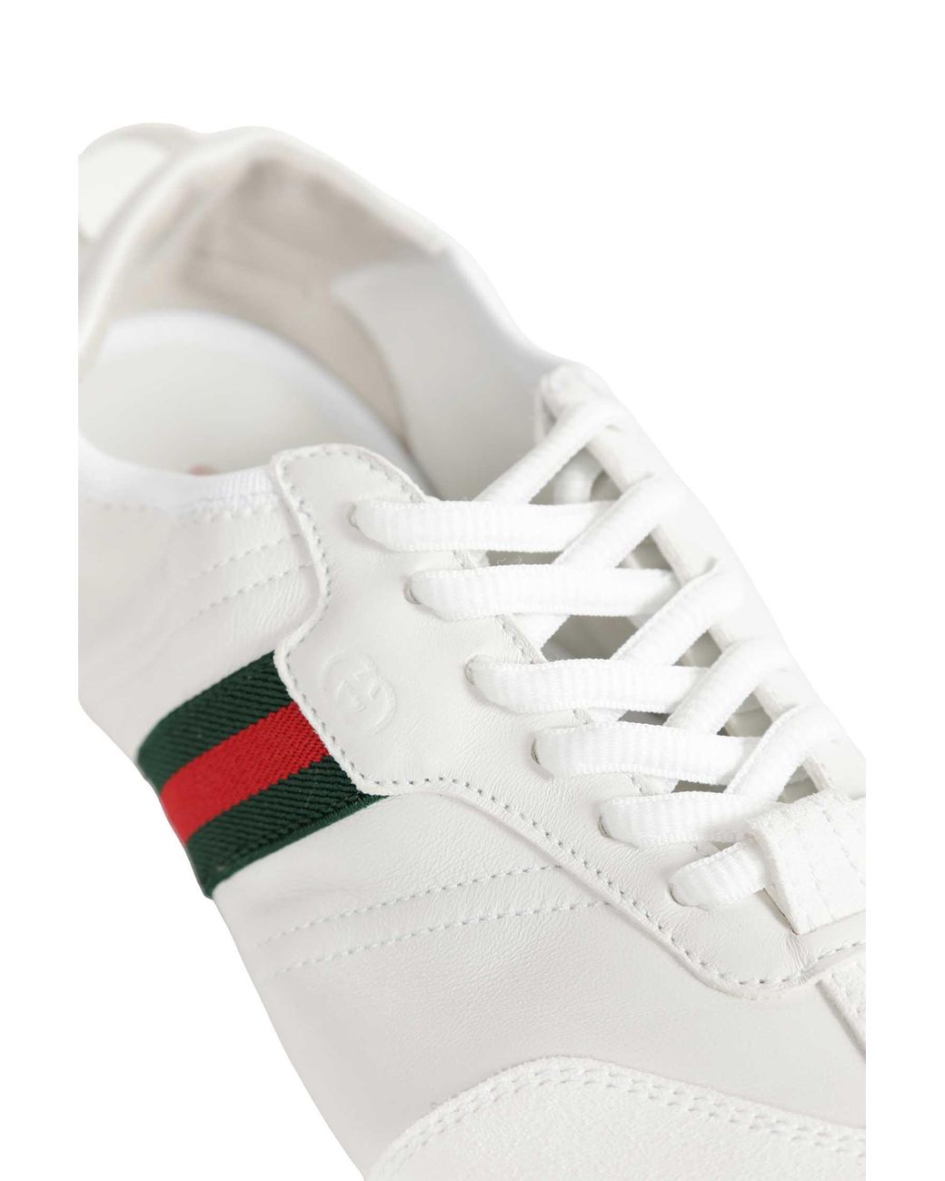 Gucci White Leather Sneakers