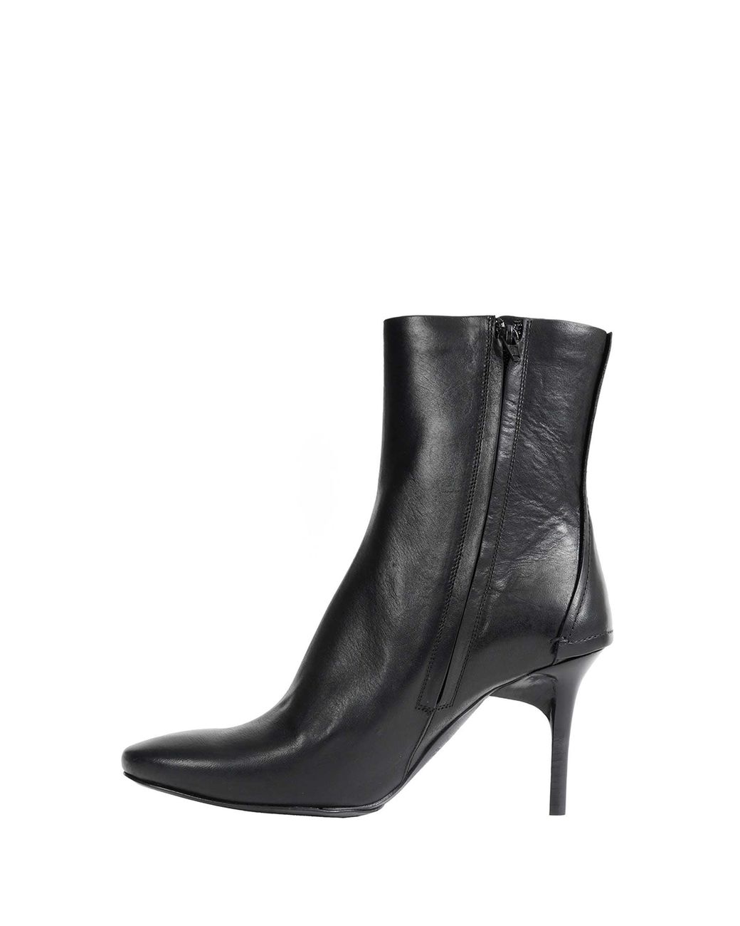 Capasa Black Nappa Leather Ankle Boots