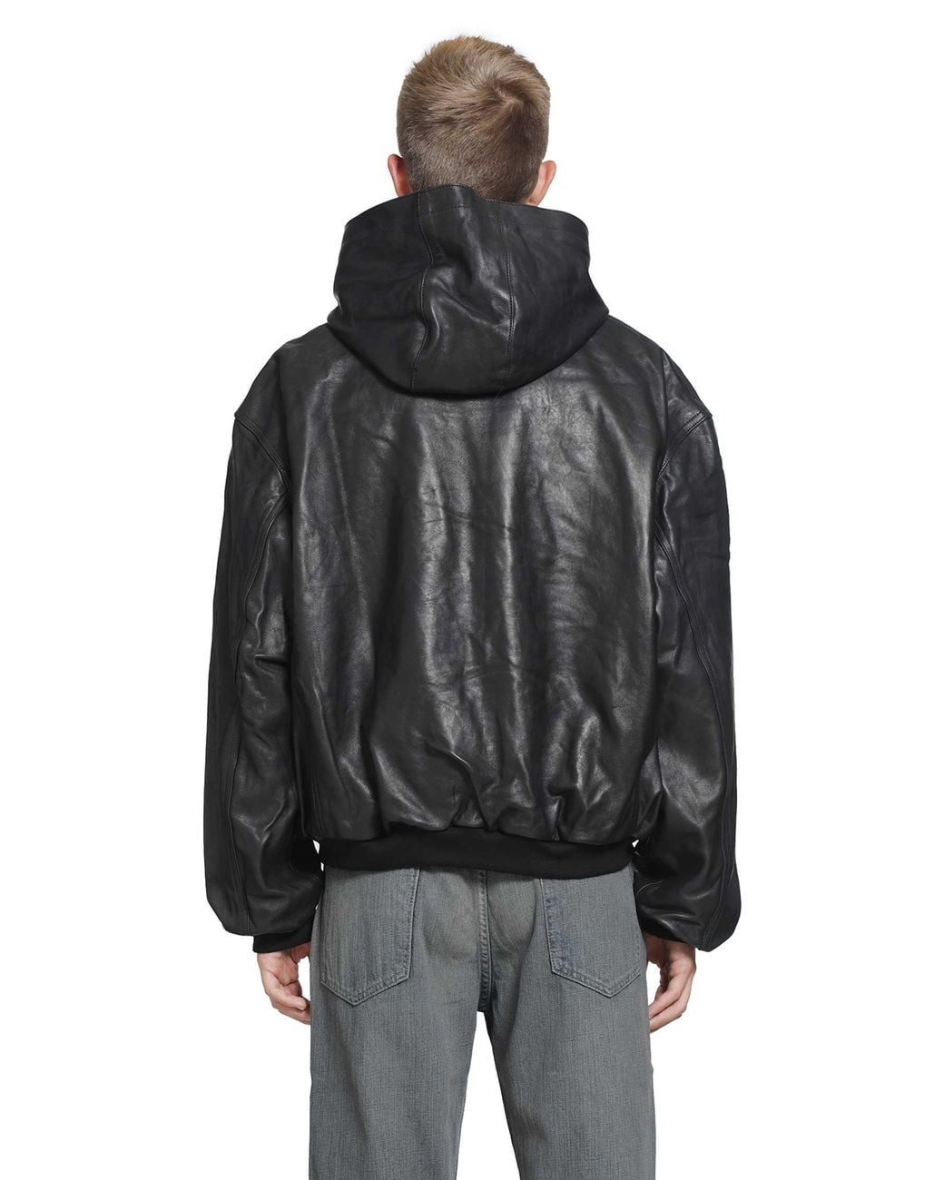 ALEXANDER DIGENOVA Black Leather Underground Jacket for men