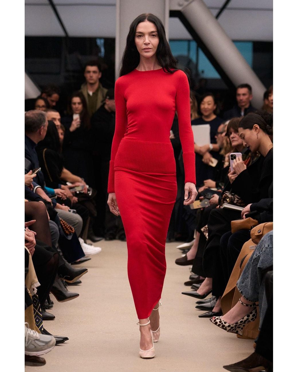 Alaïa Red Merino Bodycon Dress