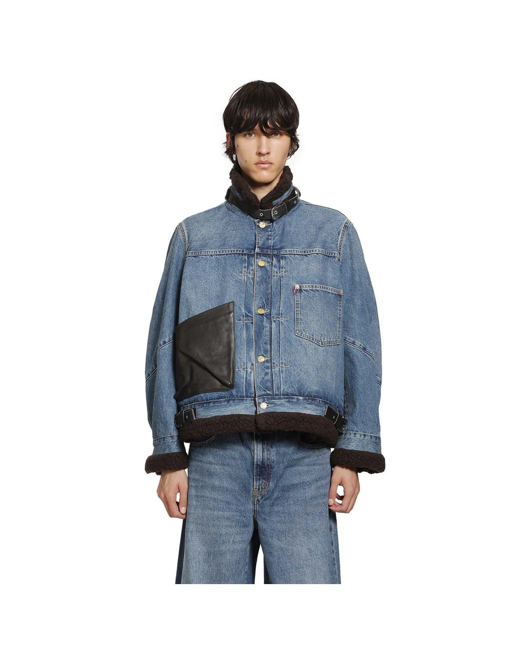 Sacai Blue Levi's X Sherpa Jacket for men