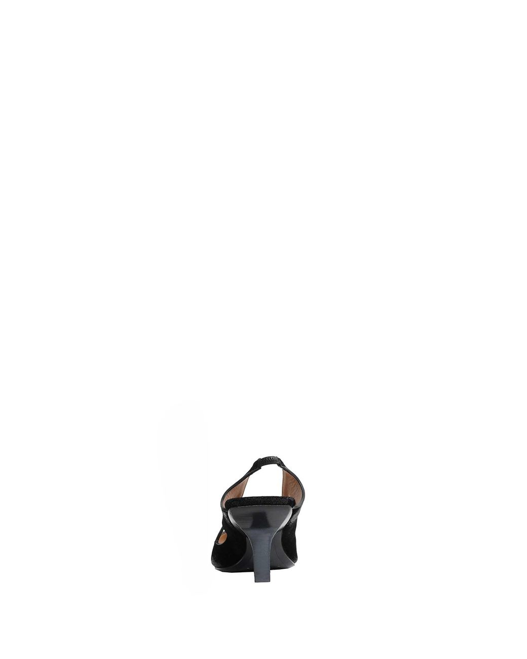 Capasa Black Velour Slingback Pumps