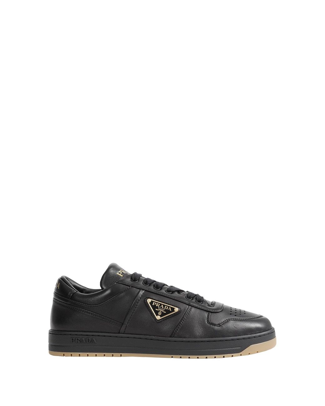Prada Black Nappa Leather Downtown Sneakers for men