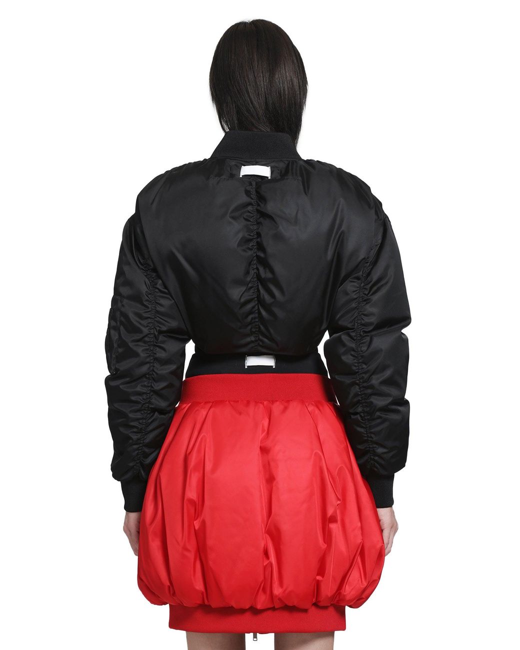 NVL-GARDE Red Bubble Cropped Bomber