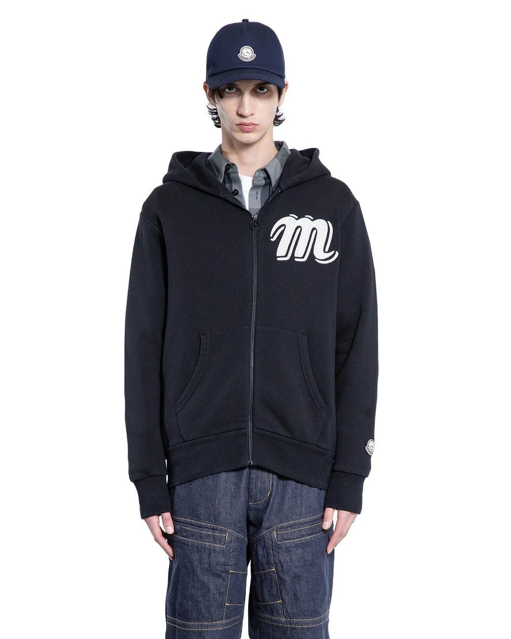 Moncler Genius Blue Mercedes-Benz By Nigo Collaboration Zip-Up Hoodie for men