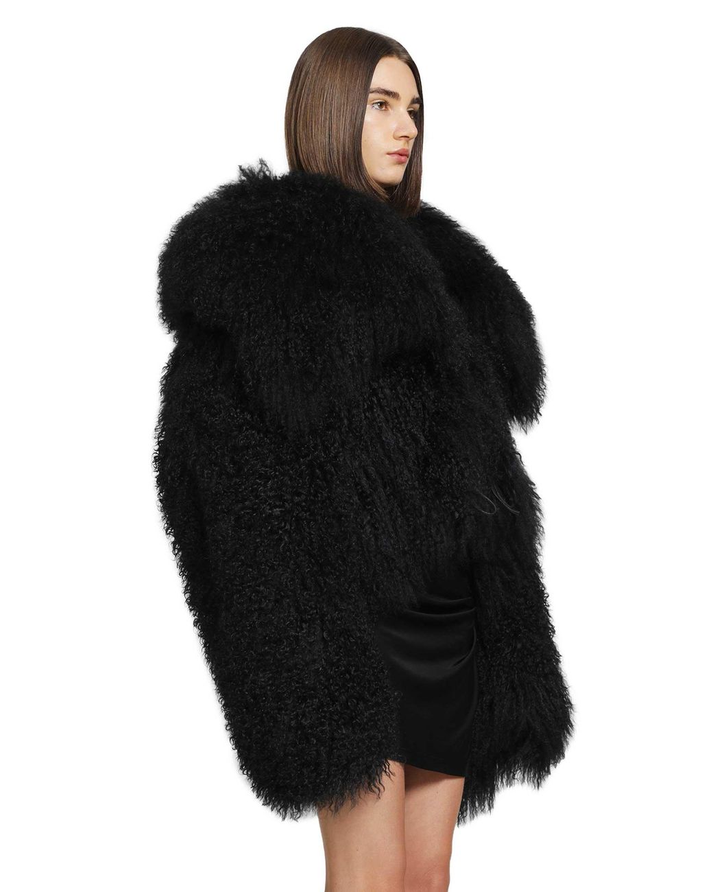 The Attico Black Shearling Bomber