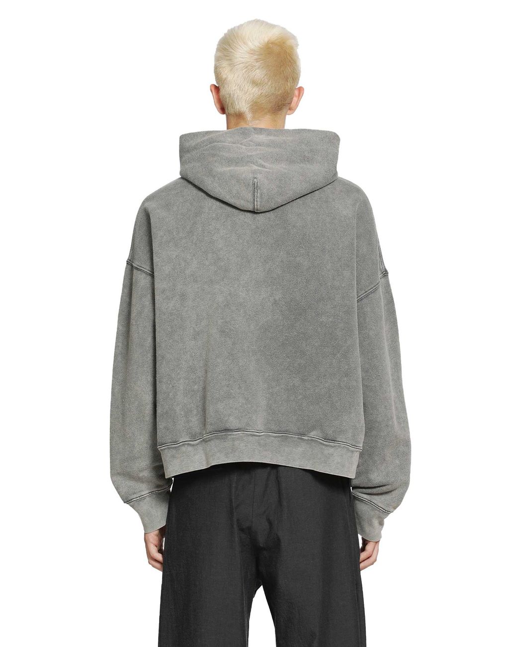 Song For The Mute Gray 'It's A Holiday' Relaxed Hoodie French Terry for men