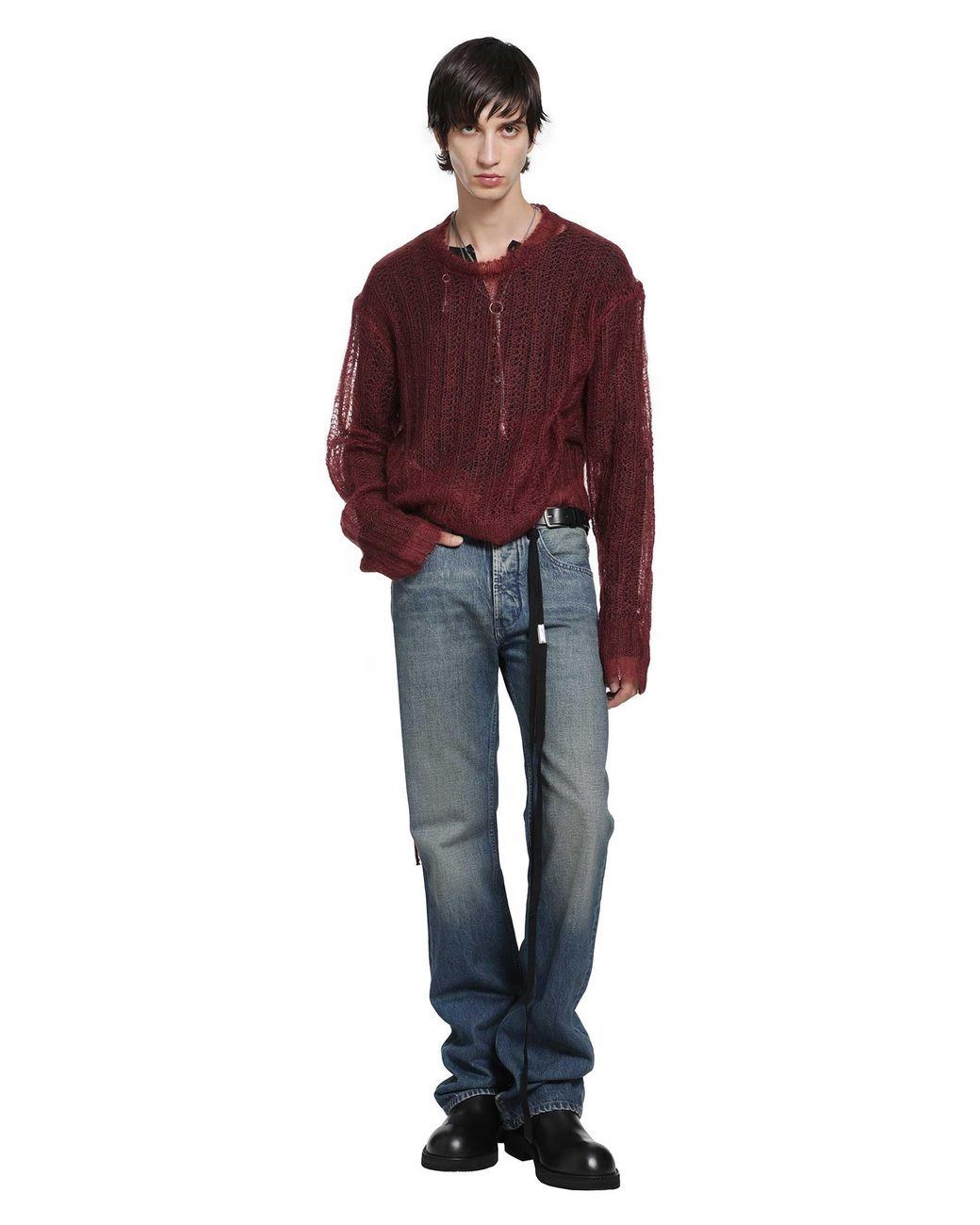 Ann Demeulemeester Red Levar Sweater for men
