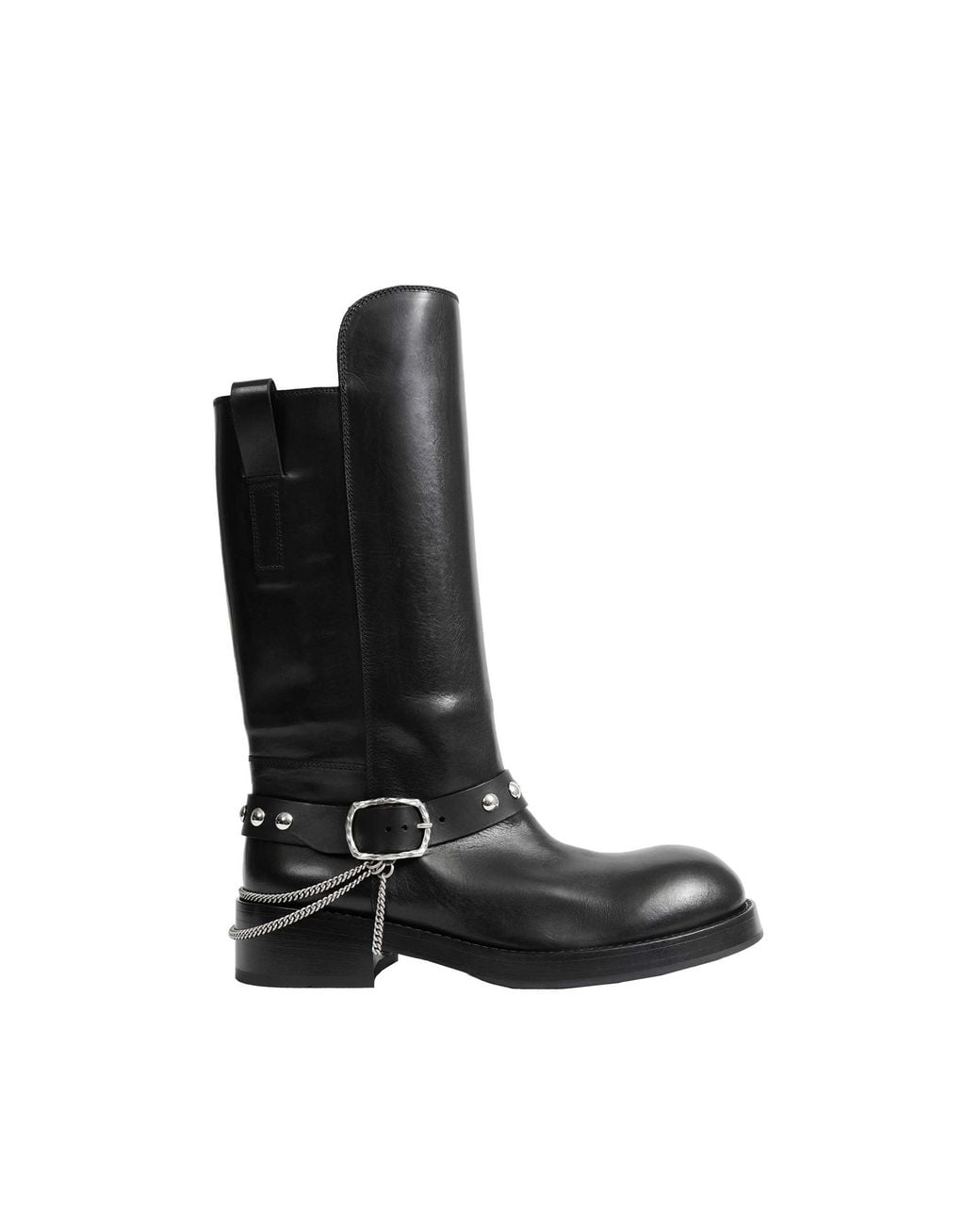 Ann Demeulemeester Black Edeed Riding Boots for men