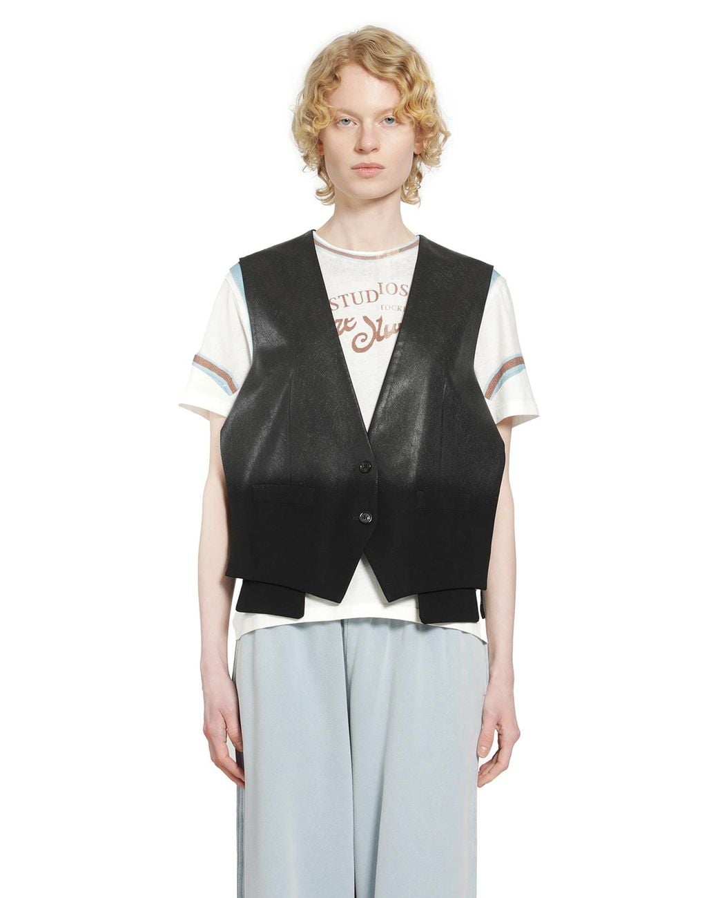 Acne Black Gradient Vest