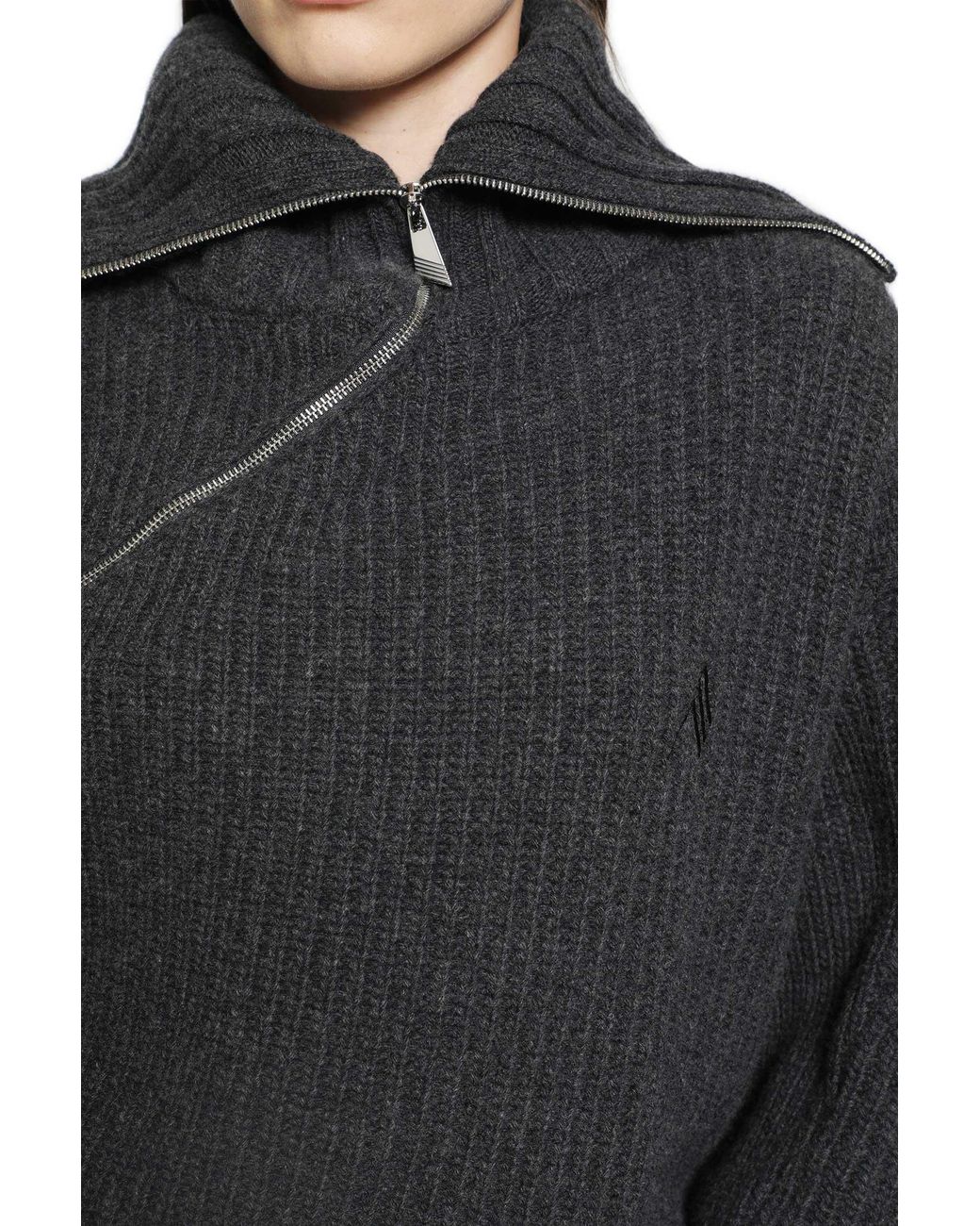 The Attico Black Wool Cashmere Sweater