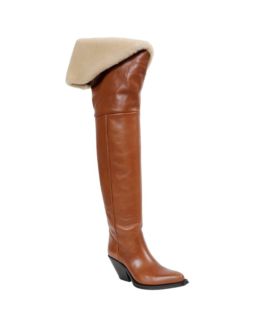 Chloé Brown Azelan Thigh High Boots