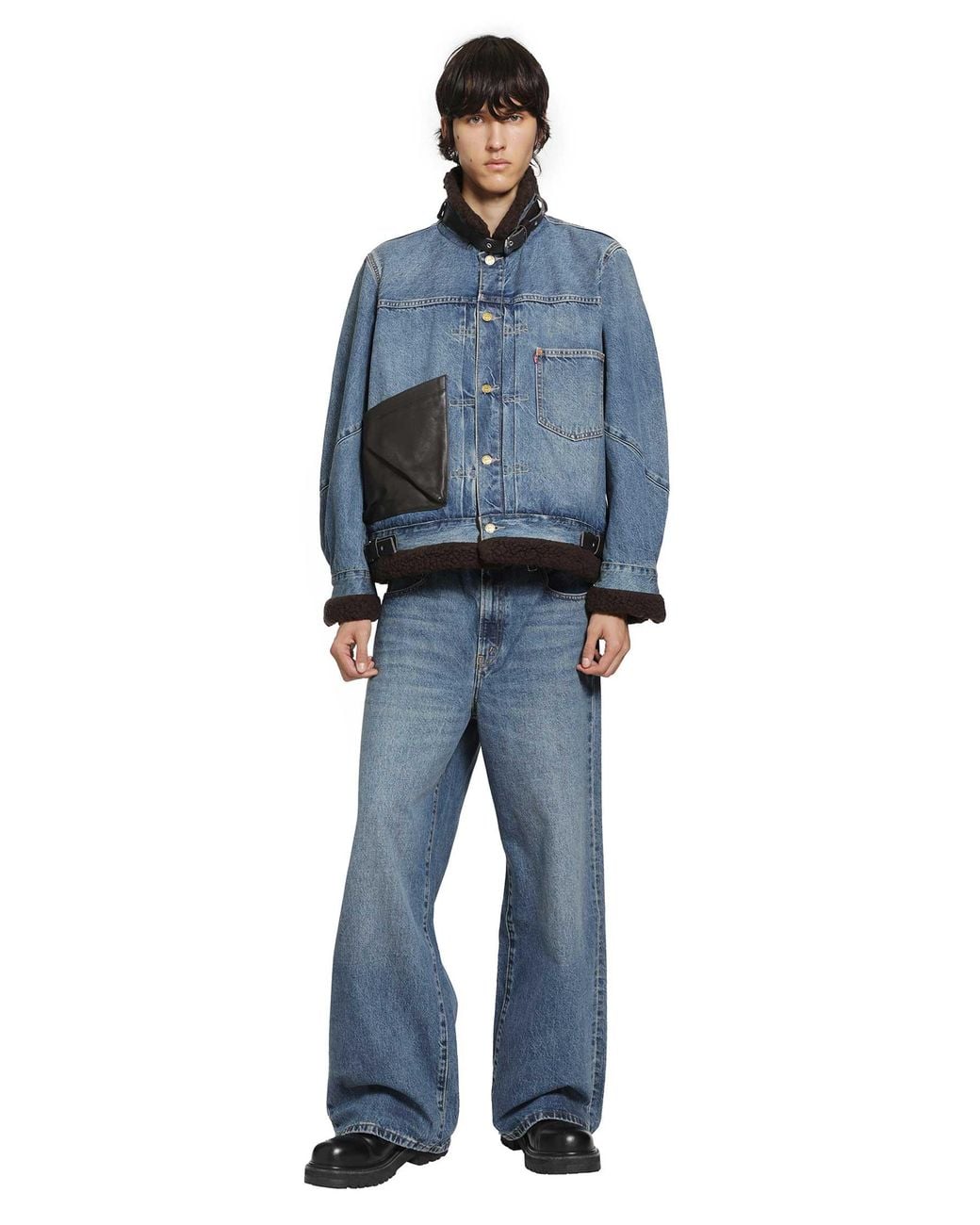 Sacai Blue Levi's X Sherpa Jacket for men