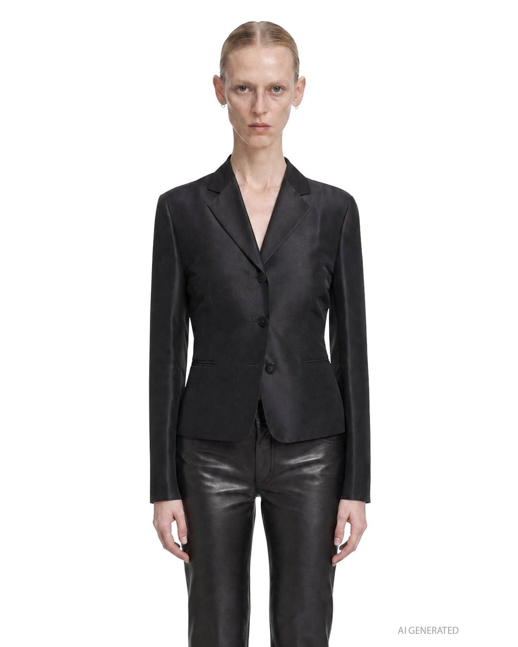Gucci Black Fine Silk Faille Blazer