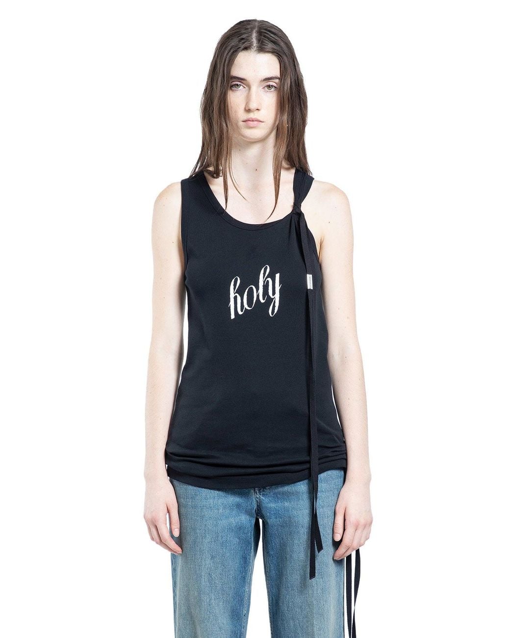 Ann Demeulemeester Blue Seva Holy Print Tank Top