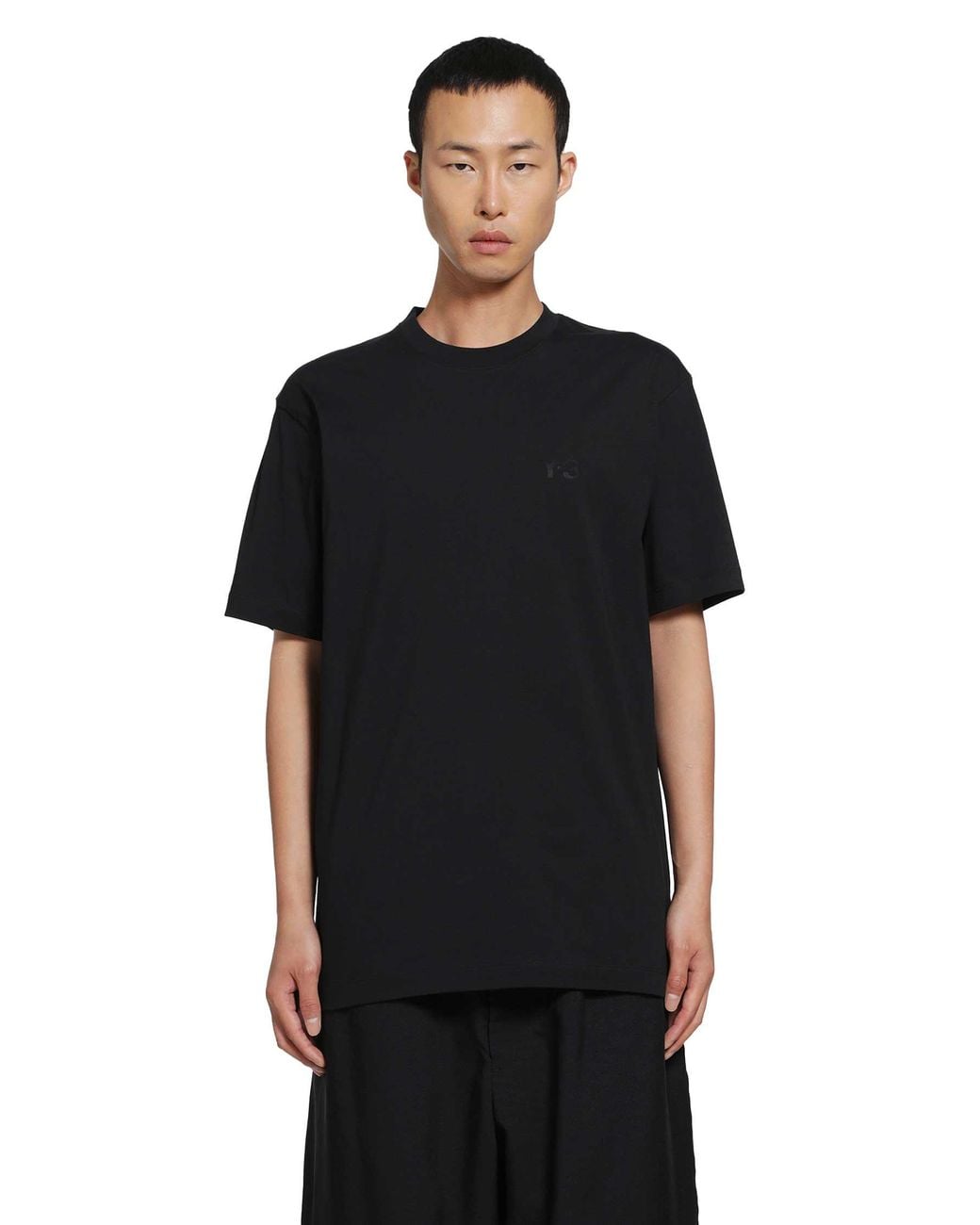 Y-3 Black Regular Short Sleeve Tee for men