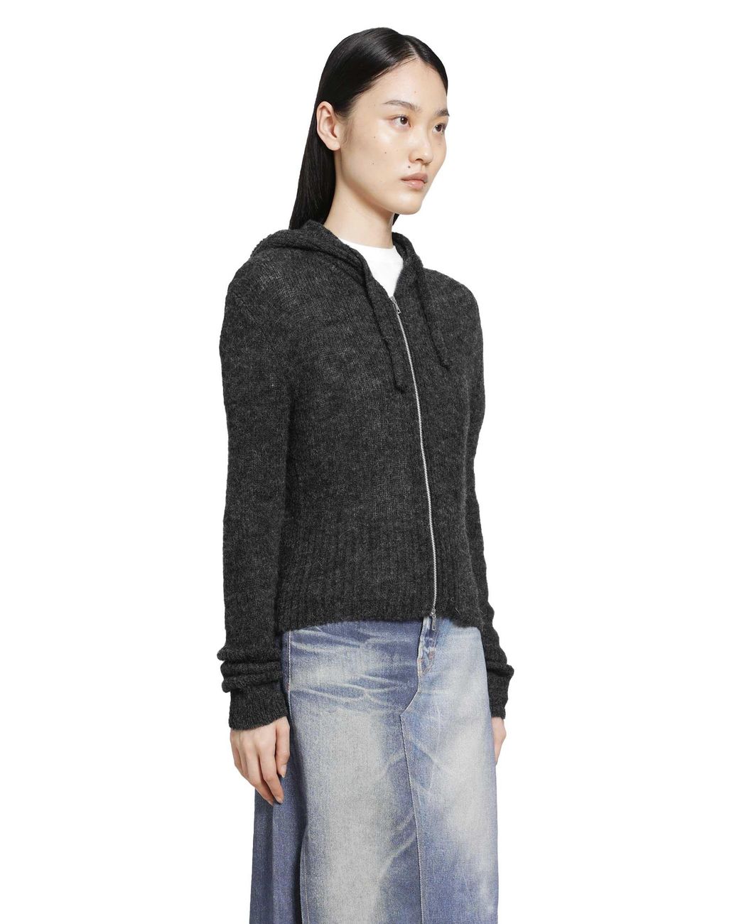 Our Legacy Black Compact Hood Zip-Up Sweater