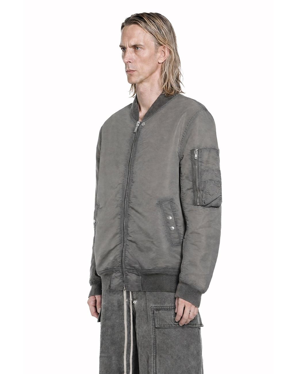 Rick Owens Gray Tower Classic Flight Bomber for men