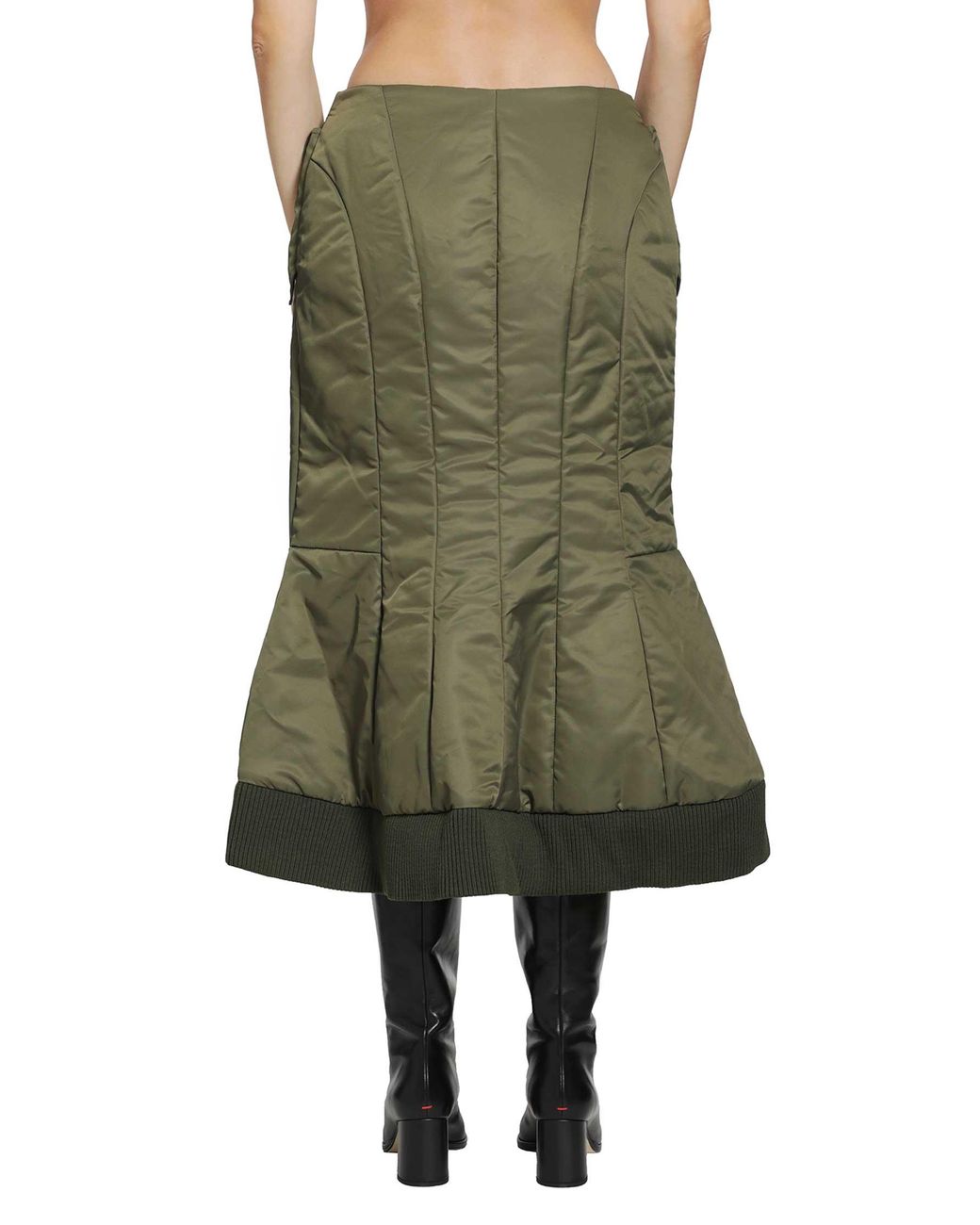 Simone Rocha Green Padded Sculpt Bomber Skirt