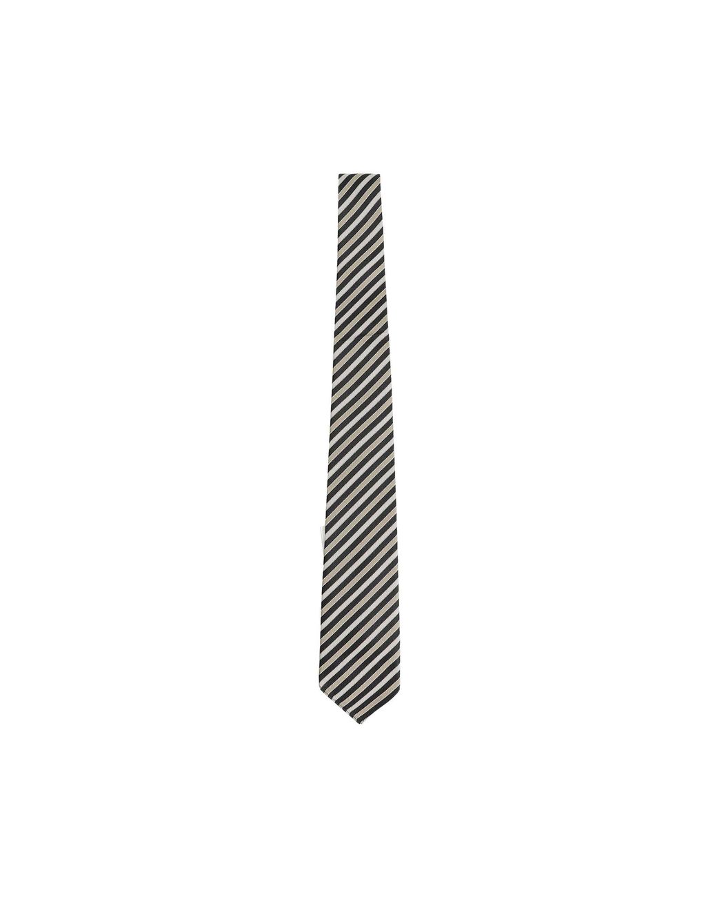 Junya Watanabe Black Striped Silk Tie for men