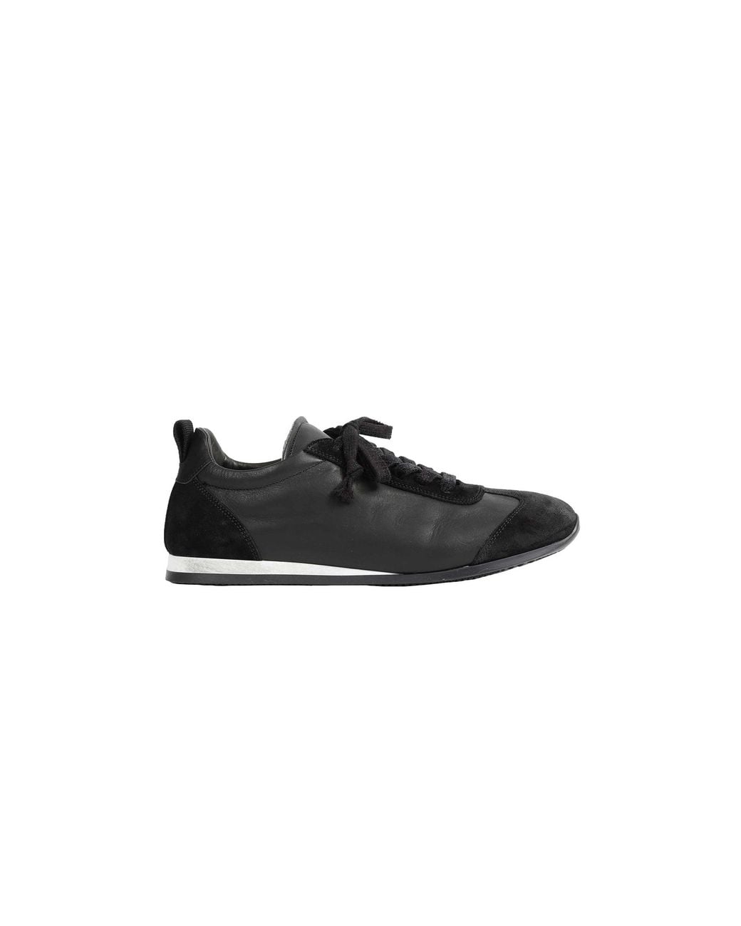 Uma Wang Black Leather Sneakers