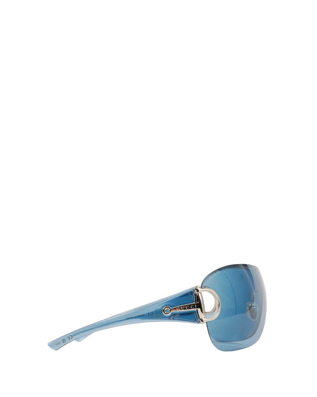 Gucci Blue Frameless Mask Sunglasses