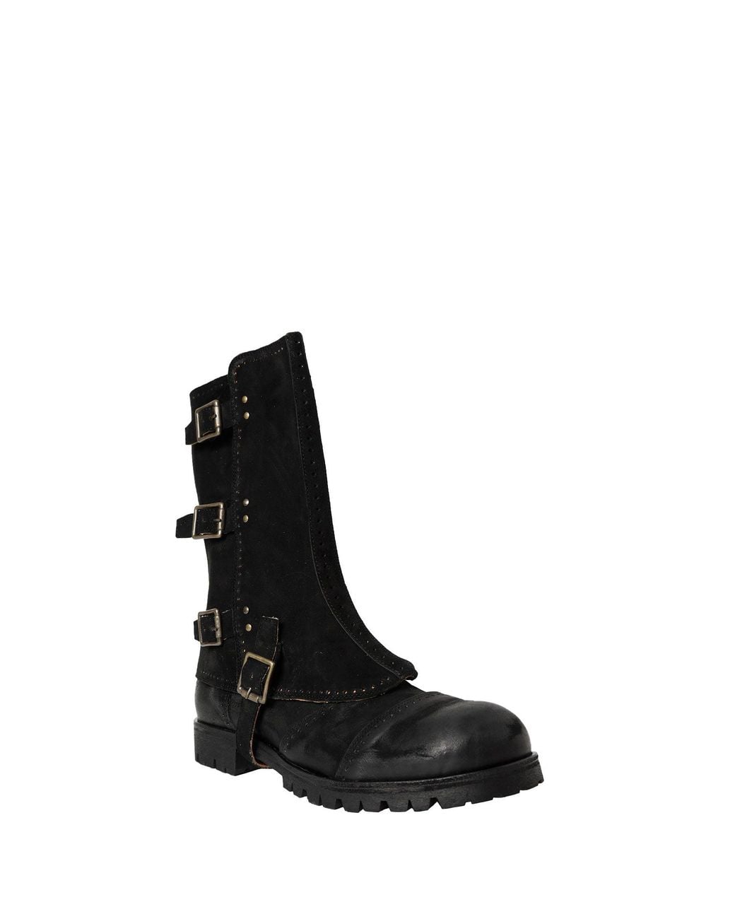 Ziggy Chen Black Removable Gaiter Boots for men