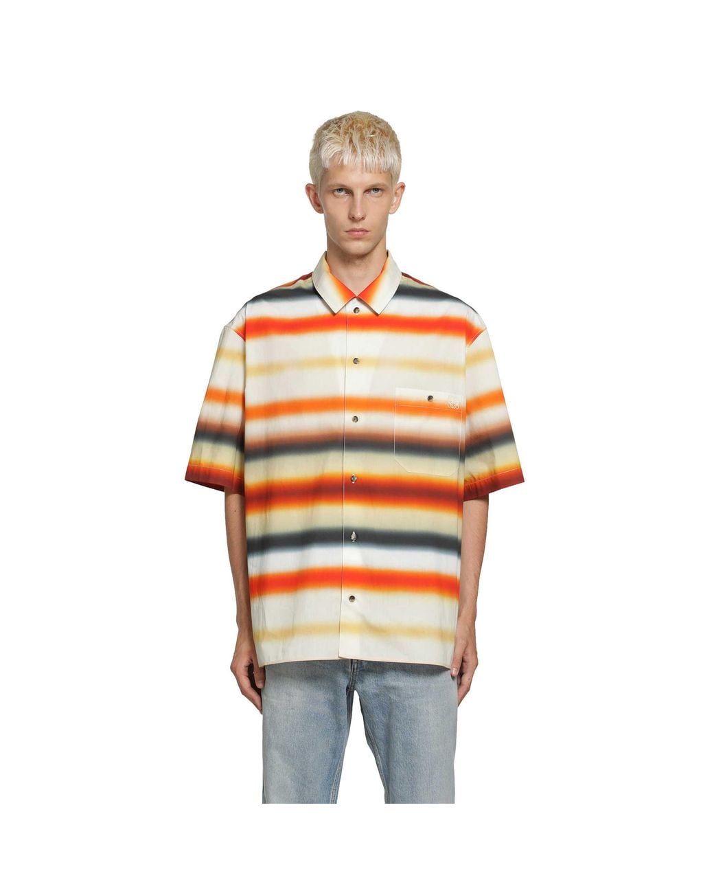 Loewe Orange Short Sleeve Shirt for men