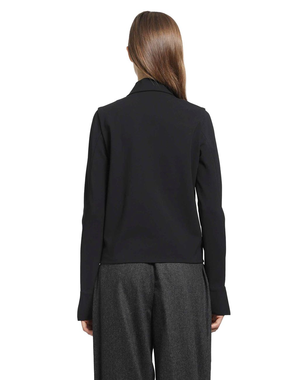 Jil Sander Black Jersey Zip Closure Jacket