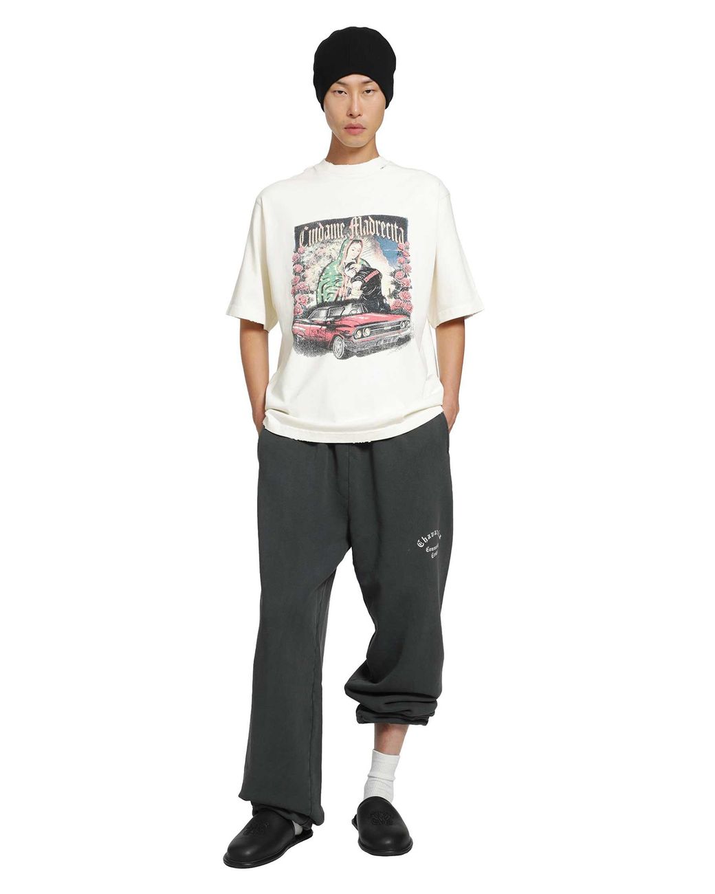 Willy Chavarria Gray Community Center Buffalo Sweatpants for men