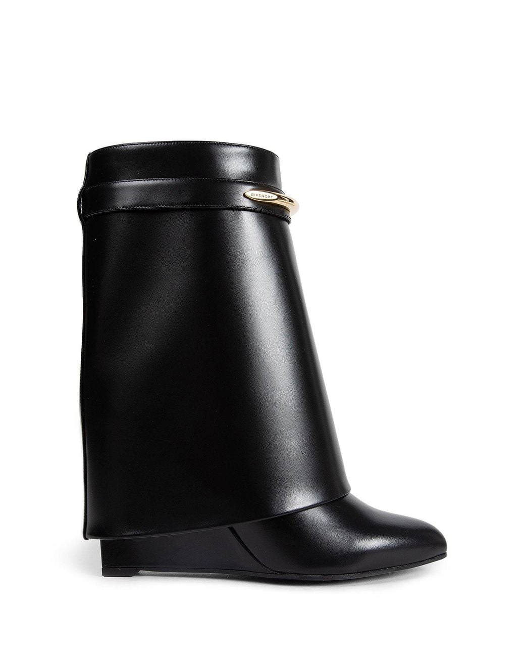 Givenchy Black Shark Pinch Leather Ankle Boots