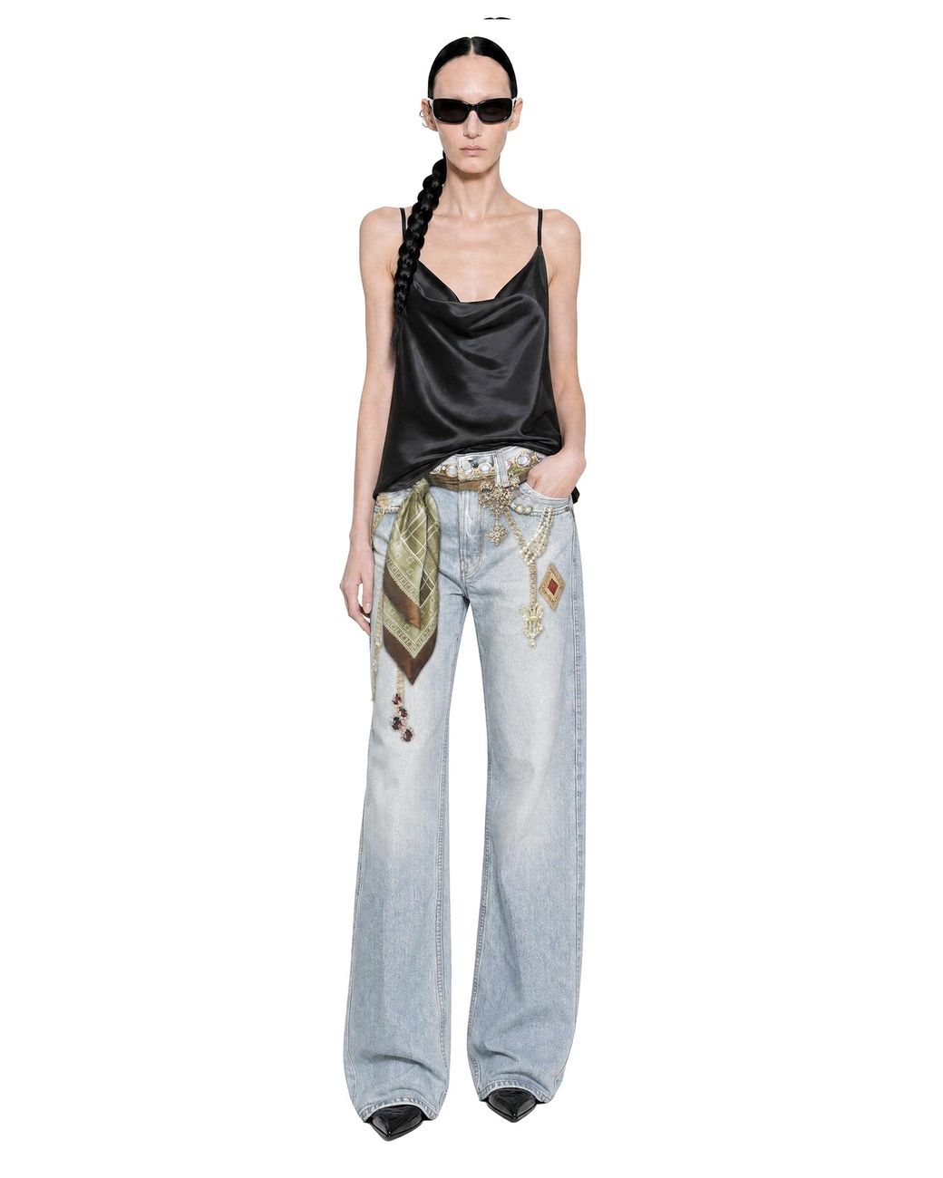 Acne Blue Trompe-L'Oeil Jeans