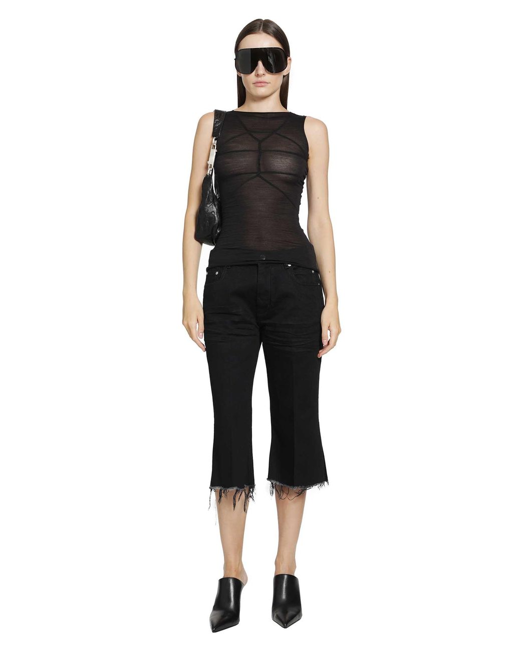Rick Owens Black Temple Sleeveless Top