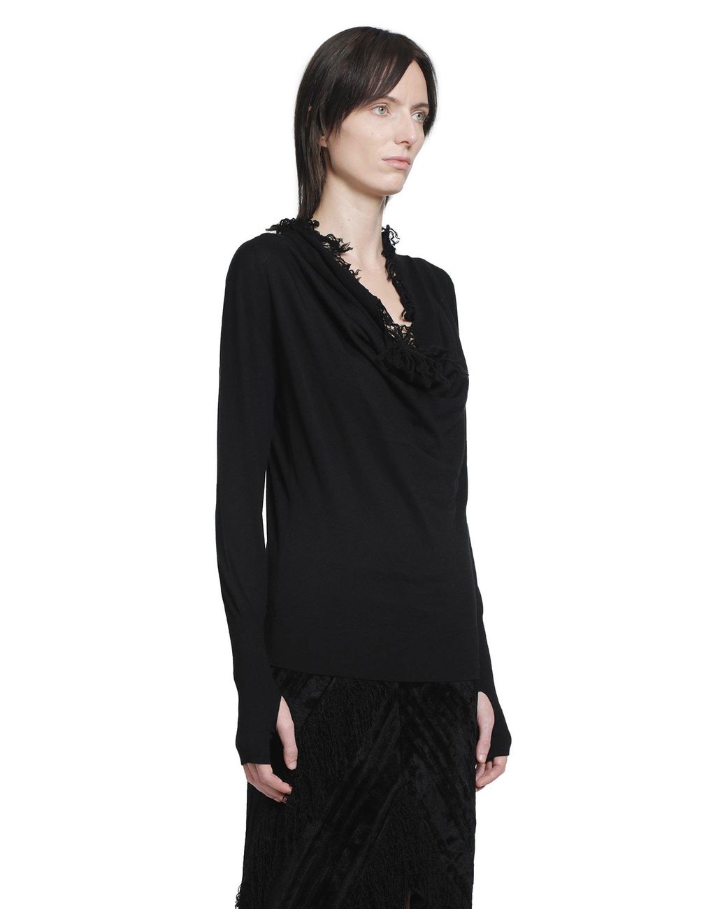 YA YI Black Cuenca Sweater