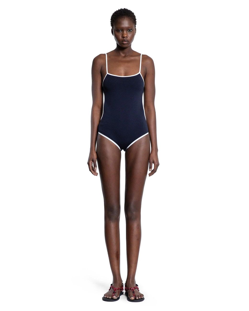 Miu Miu Blue Technical Knit Swimsuit