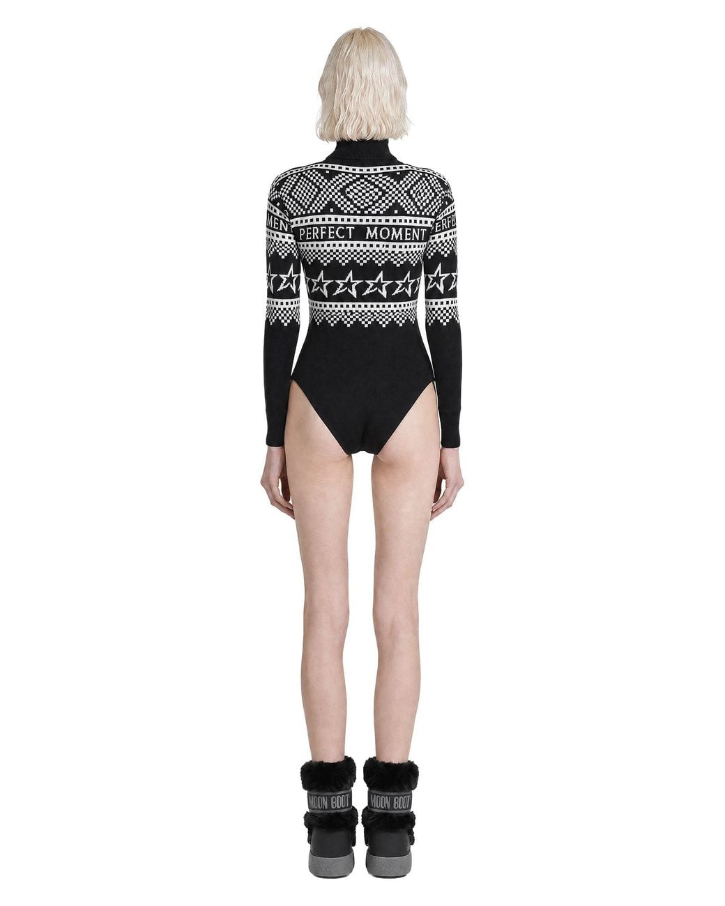 Perfect Moment Black Holiday Bodysuit