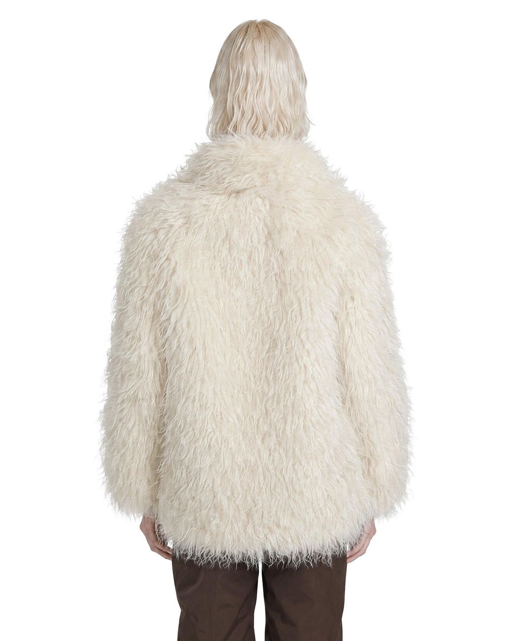 Moncler Natural Malencos Padded Faux Fur Jacket