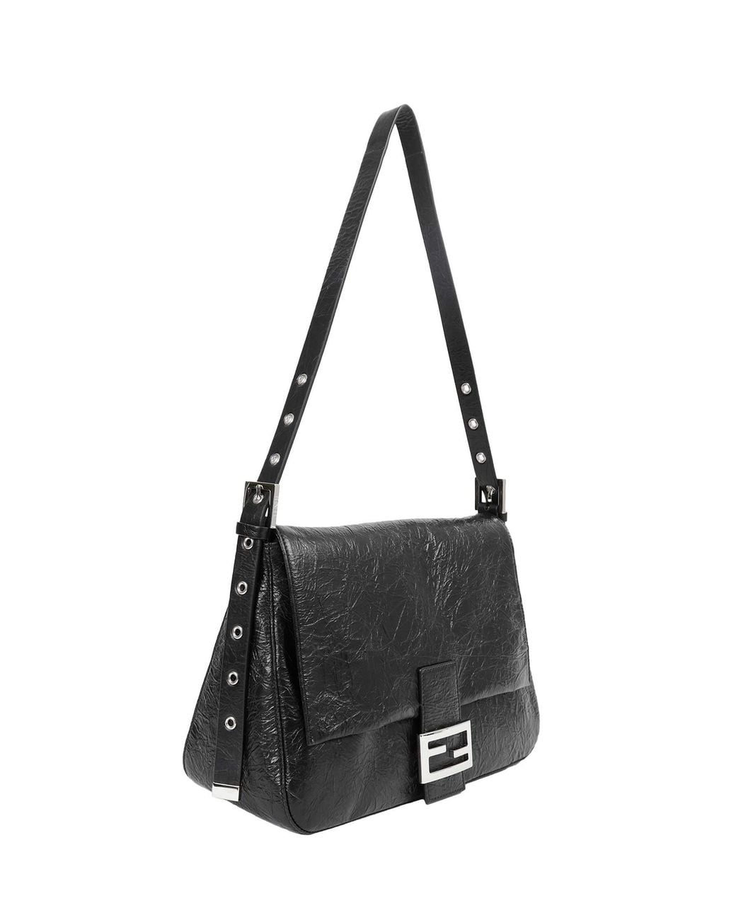Fendi Black Flap 26325 Bag