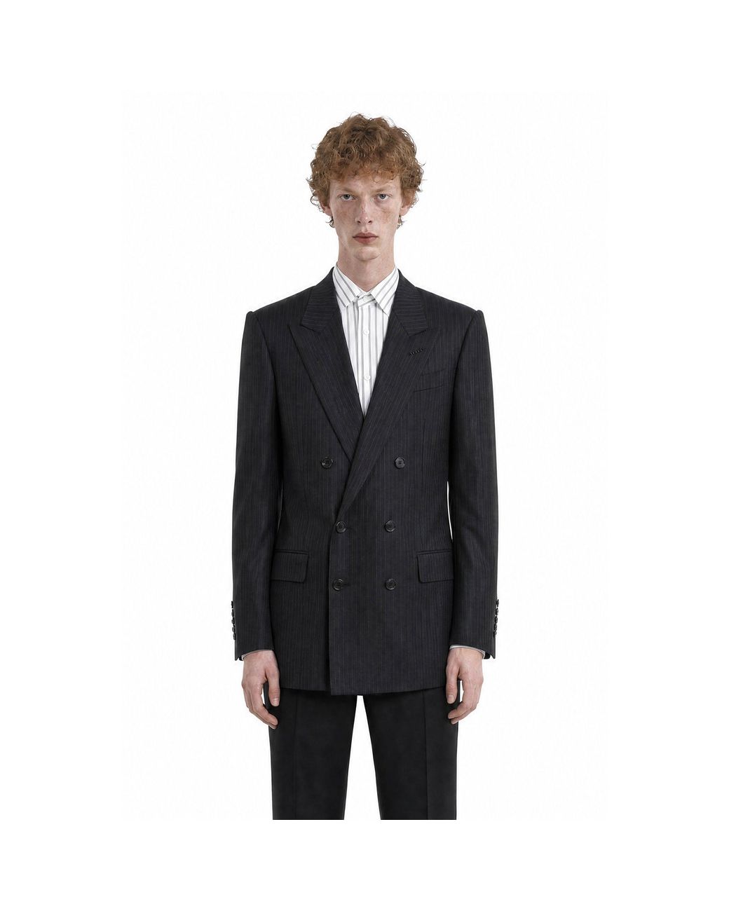 Tom Ford Black Saxony Herringbone Stripe Jacket for men
