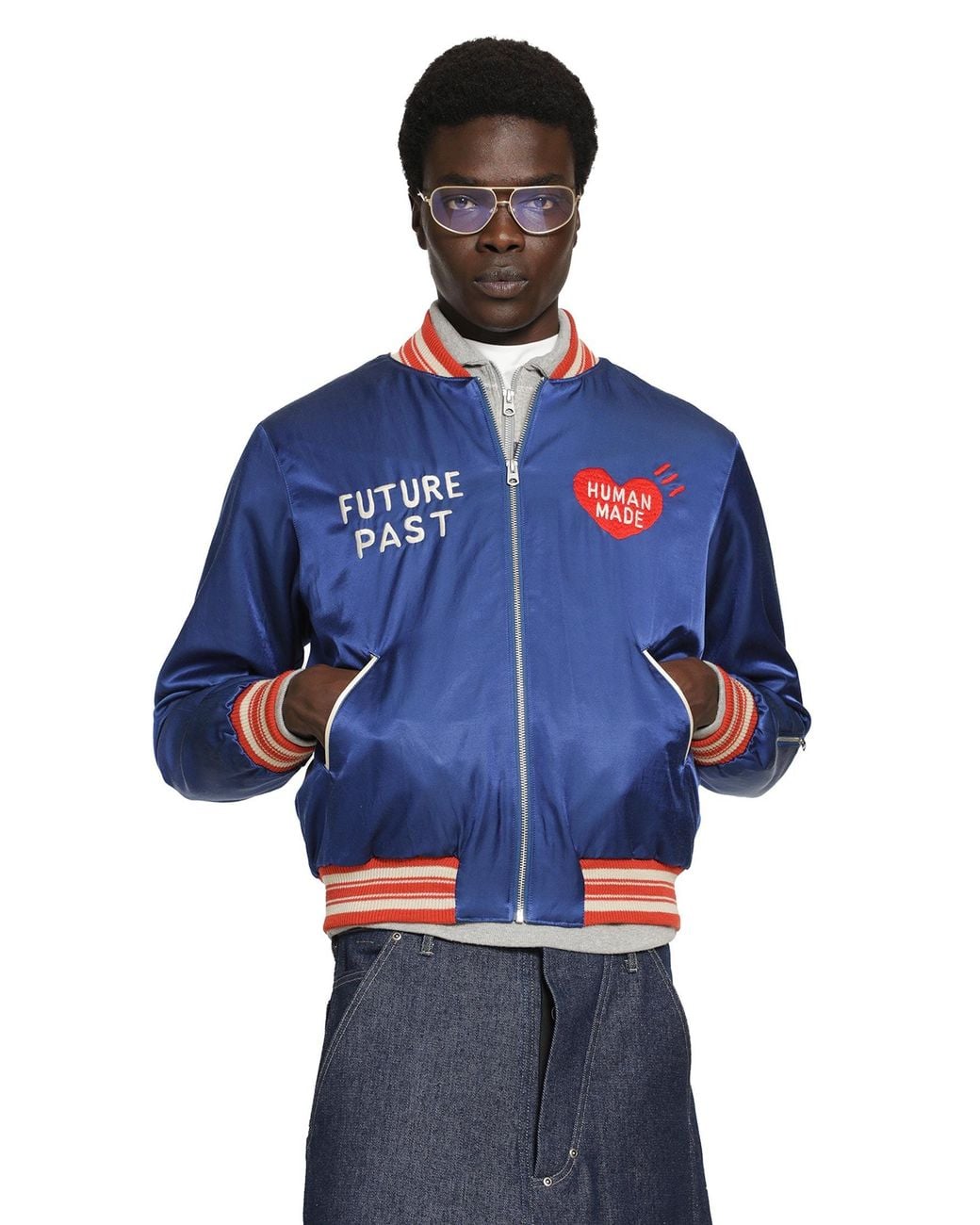 Human Made Blue Satin Jacket for men